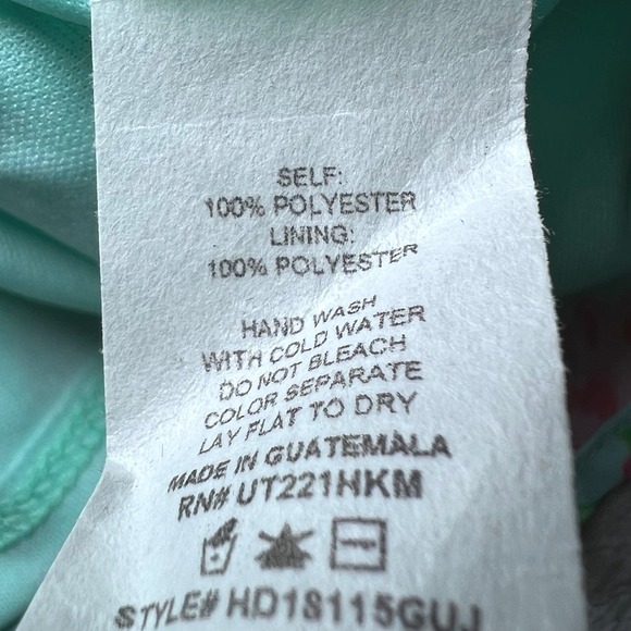 Bo Bel Dress Womens Small Aqua Blue Floral Bow Back Sleeveless Fit Flare Summer - Picture 6 of 16